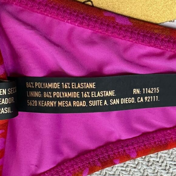 VIX Swim Bikini Top Size XL NWT Underwire Pink Red - Picture 7 of 9